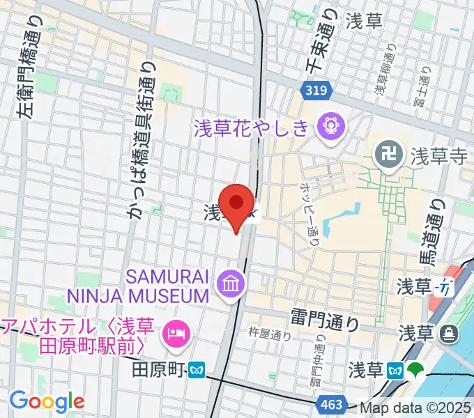 浅草ゴールデンタイガーの地図