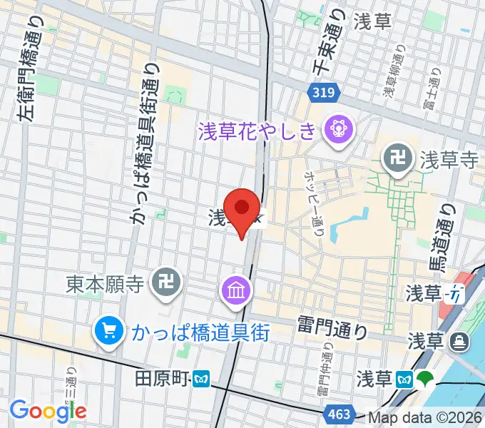 浅草ゴールデンタイガーの地図