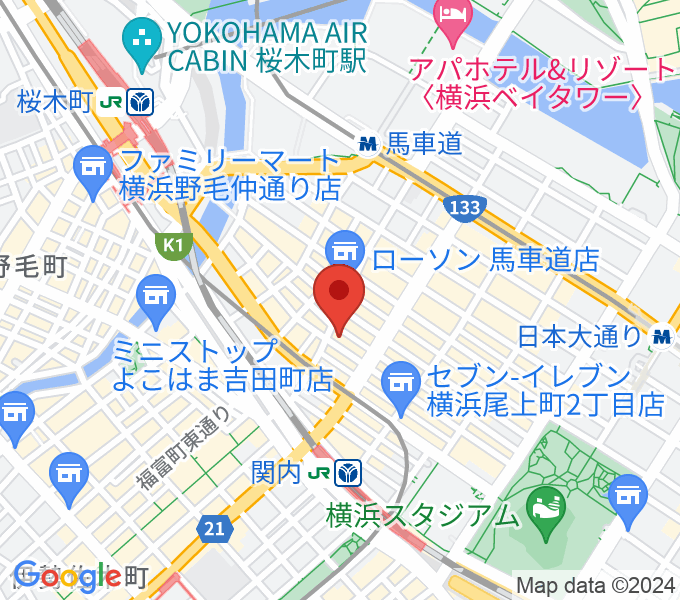 ディスクユニオン横浜関内店の場所