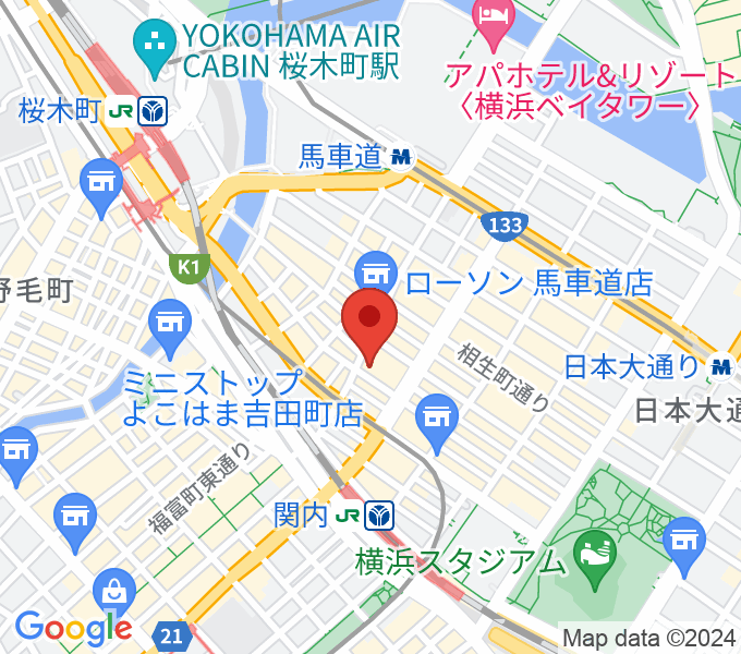 ディスクユニオン横浜関内店・ジャズ館の場所