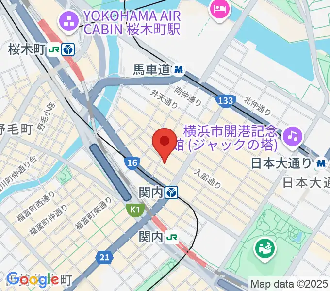 ディスクユニオン横浜関内店・ジャズ館の地図