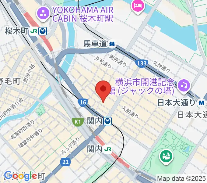 ディスクユニオン横浜関内店・ジャズ館の地図