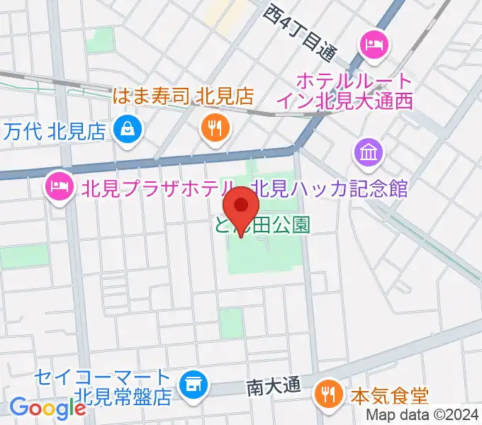 北見市民会館の地図