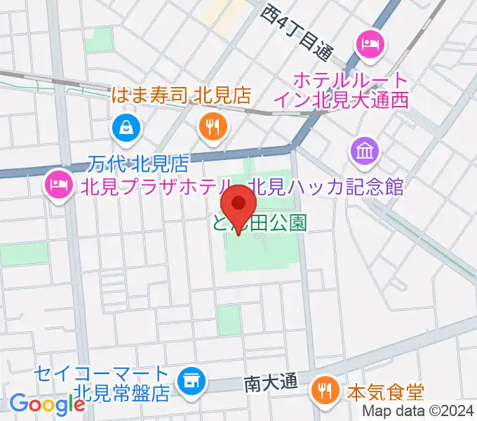 北見市民会館の地図