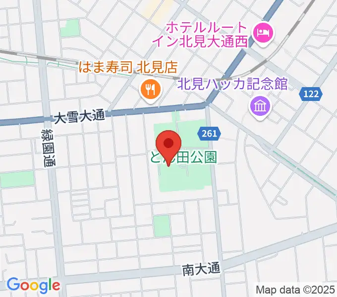 北見市民会館の地図