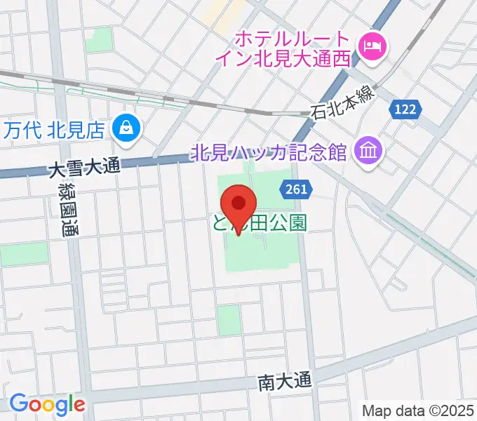 北ガス市民ホールの地図