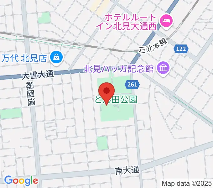 北ガス市民ホールの地図