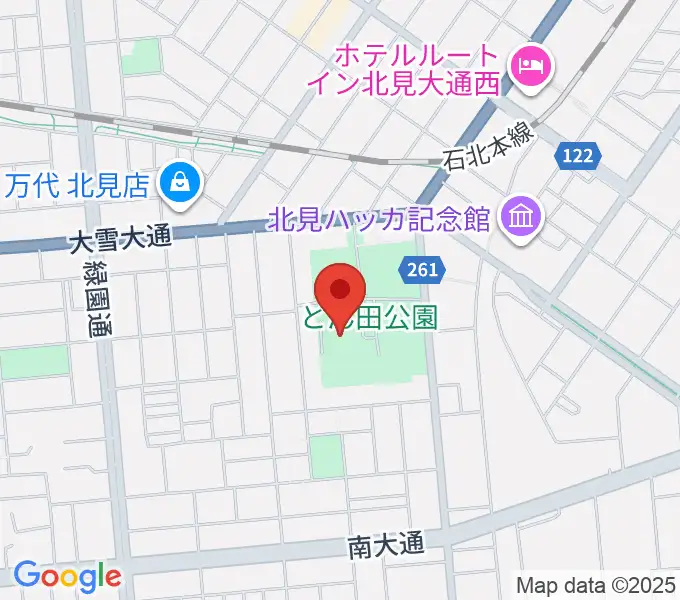 北ガス市民ホールの地図