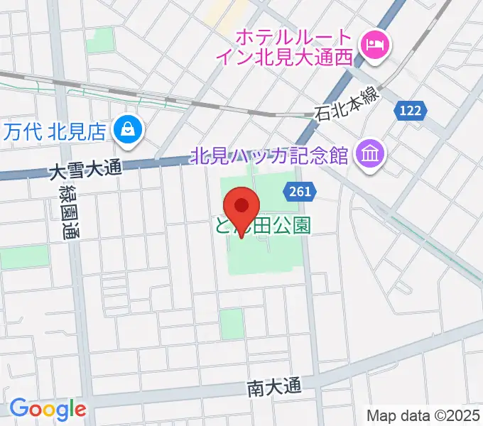 北ガス市民ホールの地図