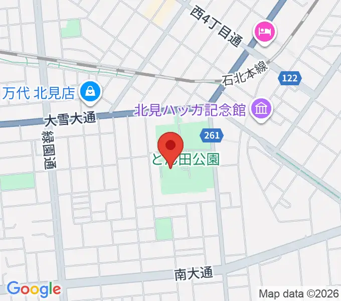 北ガス市民ホールの地図