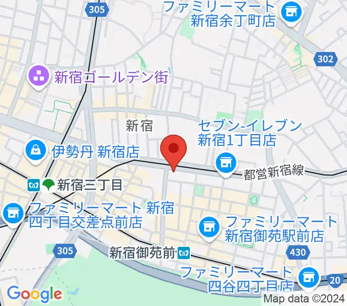 新宿シャンパーニュの地図