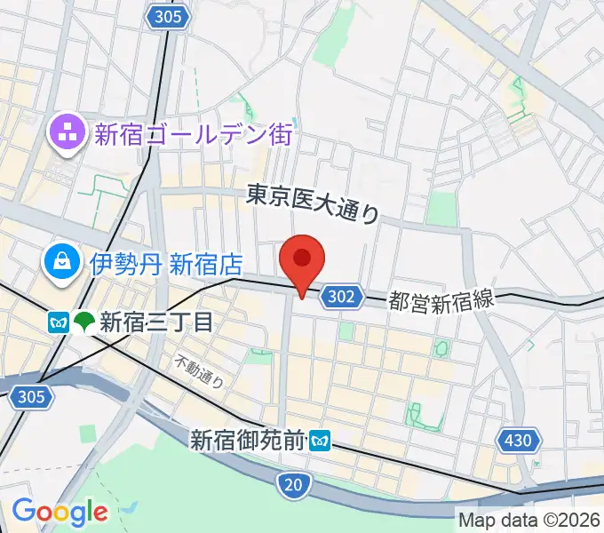 新宿シャンパーニュの地図