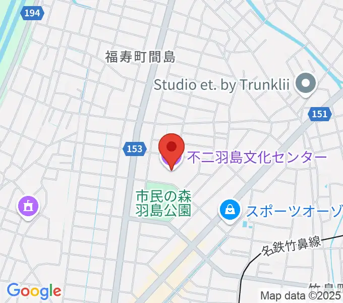 不二羽島文化センターの地図