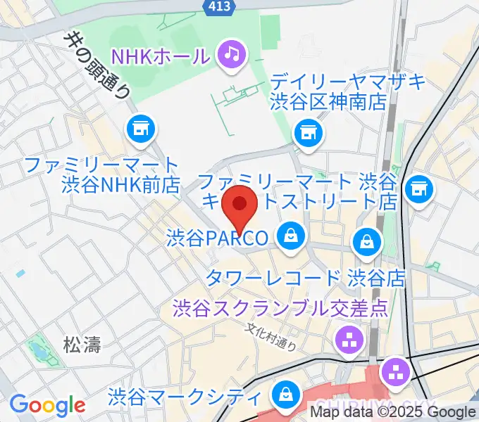 Disc Jam 渋谷シスコ店の地図