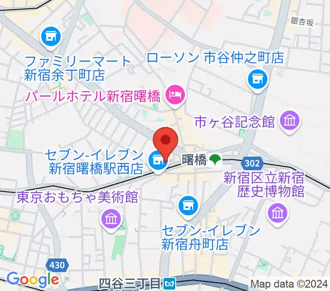 曙橋バックインタウンの地図