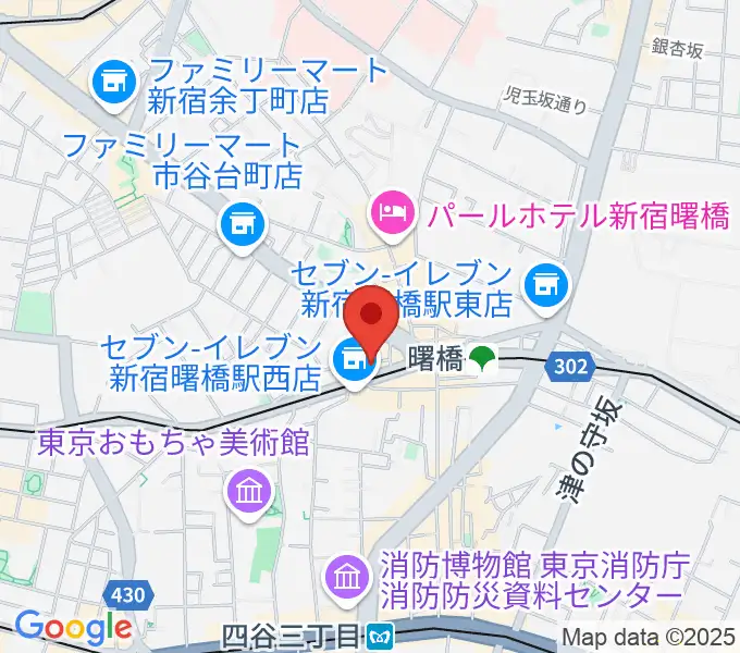 曙橋バックインタウンの地図