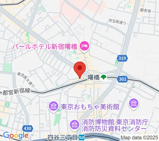 曙橋バックインタウンの地図