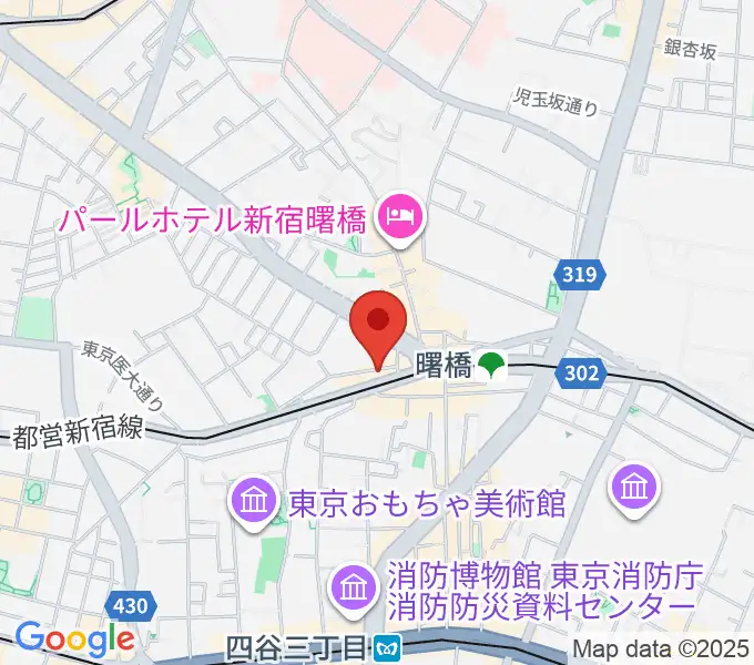 曙橋バックインタウンの地図