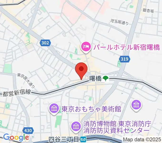 曙橋バックインタウンの地図