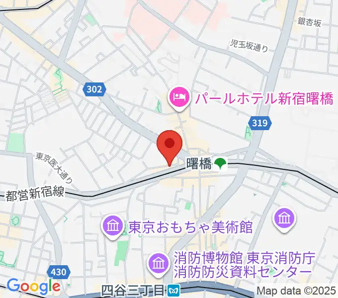 曙橋バックインタウンの地図