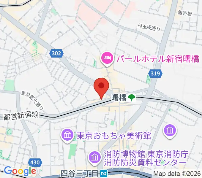 曙橋バックインタウンの地図