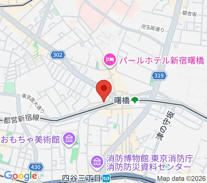 曙橋バックインタウンの地図