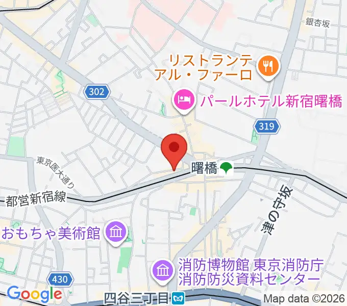 曙橋バックインタウンの地図