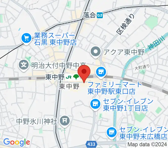 東中野Hello Goodbyeの地図