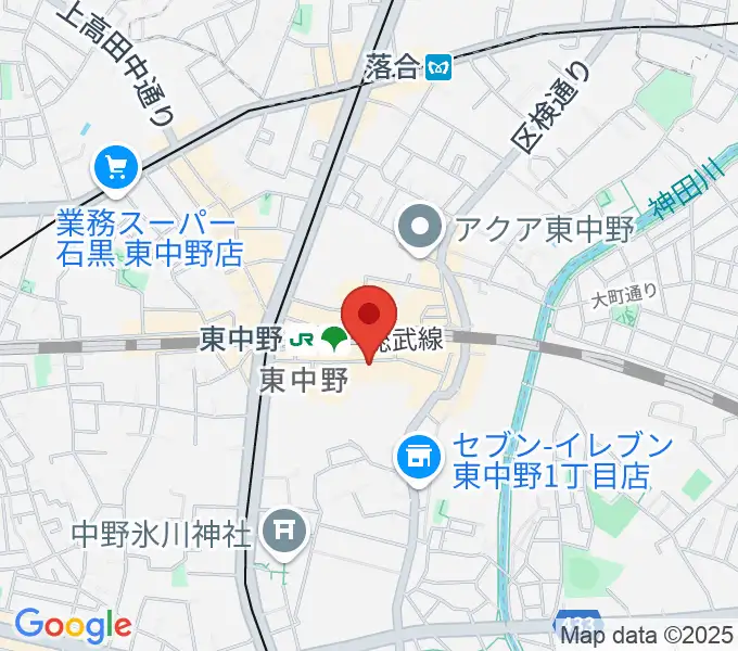 東中野Hello Goodbyeの地図