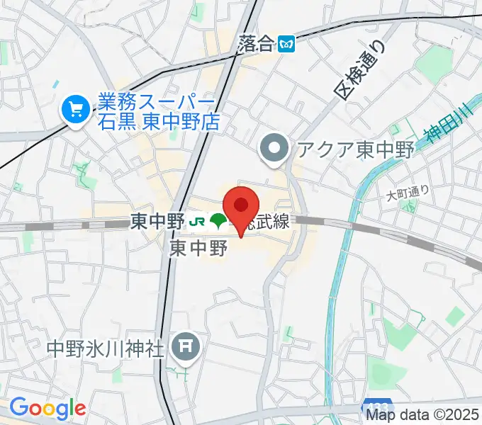 東中野Hello Goodbyeの地図