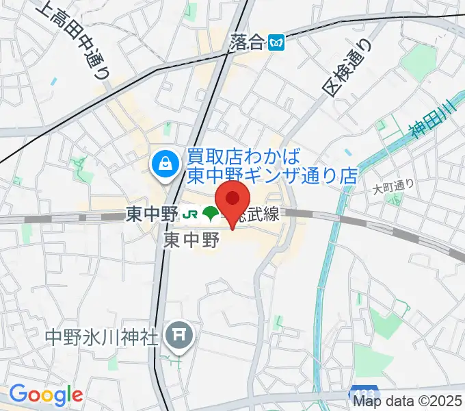 東中野Hello Goodbyeの地図