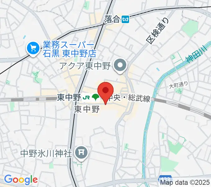 東中野Hello Goodbyeの地図