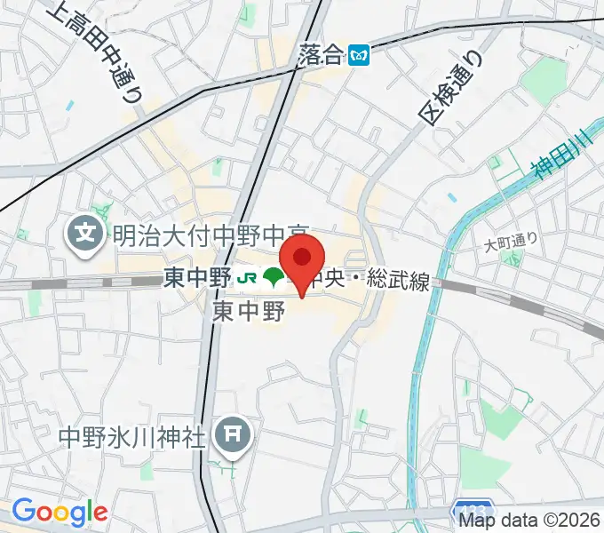 東中野Hello Goodbyeの地図