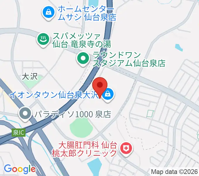 カワイ音楽教室 イオン泉大沢の地図