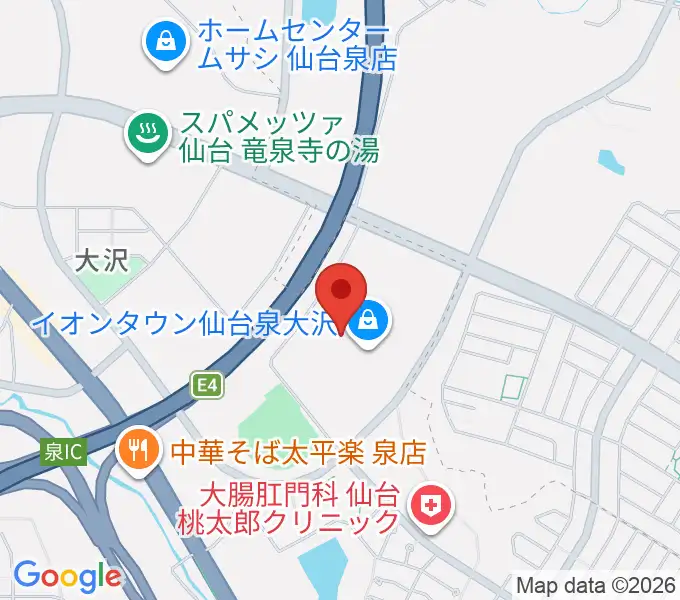 カワイ音楽教室 イオン泉大沢の地図