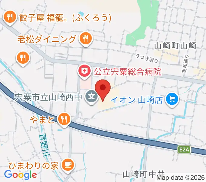 山崎文化会館の地図