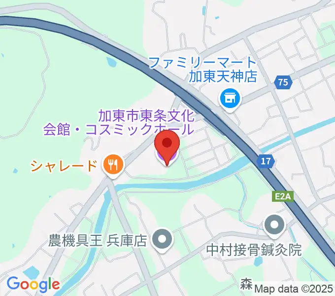 加東市東条文化会館コスミックホールの地図