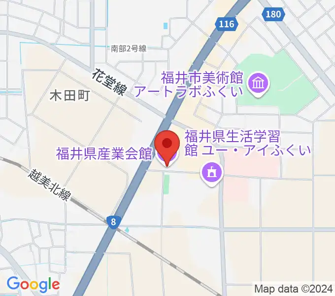 福井県産業会館の地図