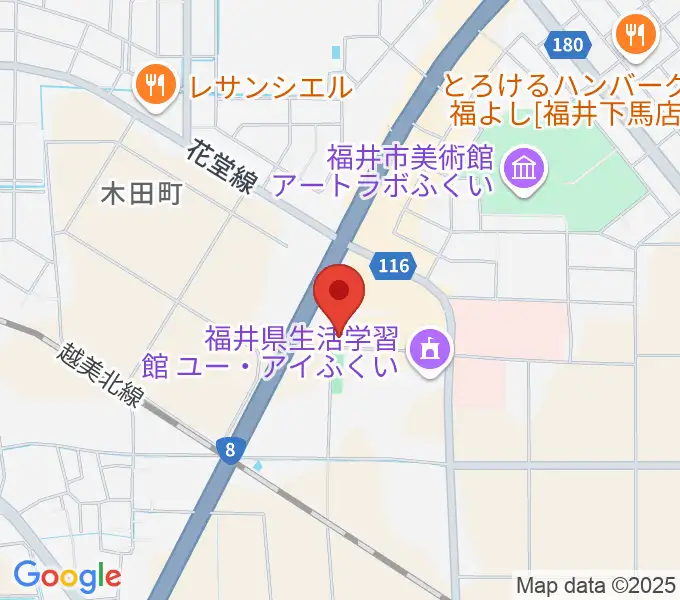 福井県産業会館の地図