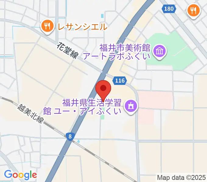 福井県産業会館の地図