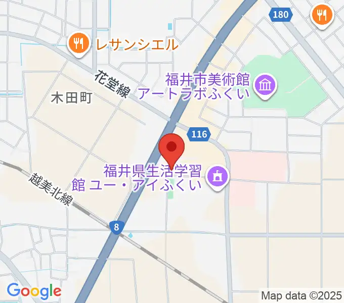 福井県産業会館の地図