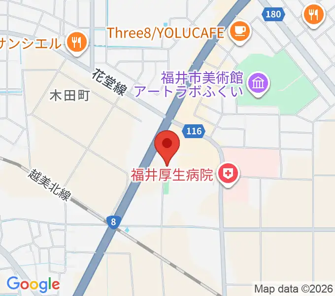 福井県産業会館の地図