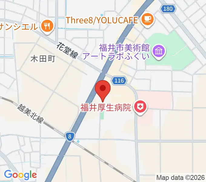 福井県産業会館の地図