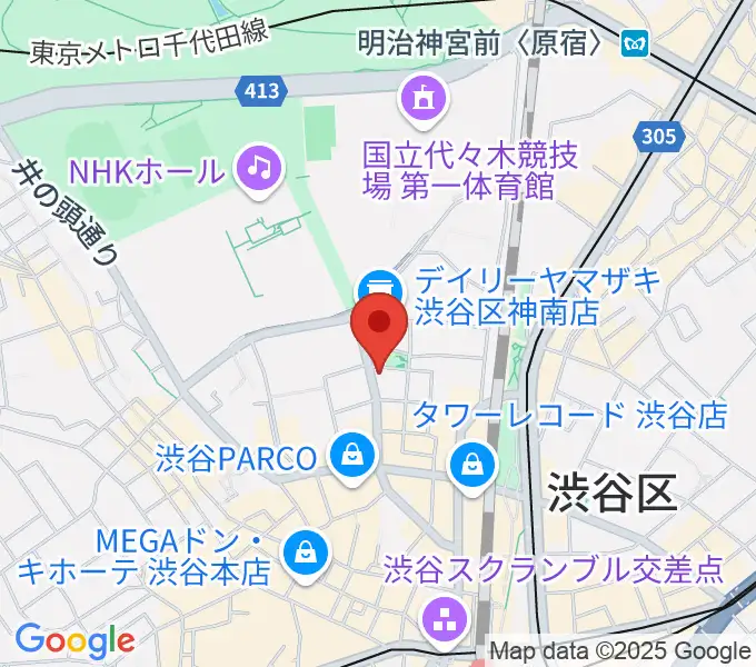 エル・スール・レコーズの地図