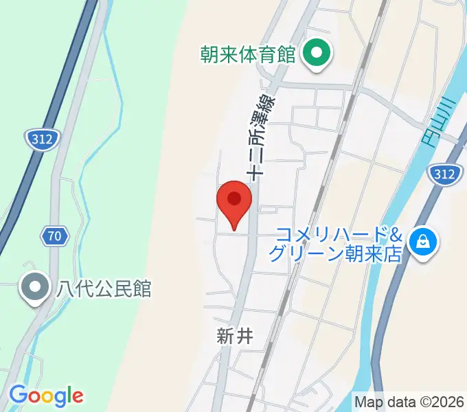 あさご・ささゆりホールの地図