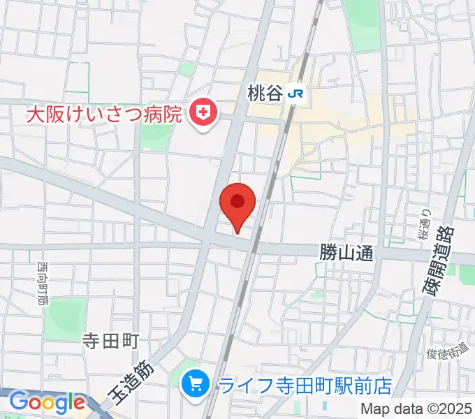 桃谷Acoustic cafe Anieの地図