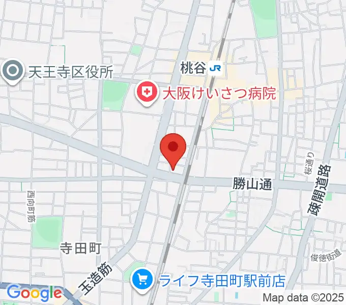 桃谷Acoustic cafe Anieの地図