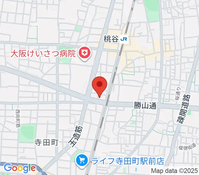 桃谷Acoustic cafe Anieの地図