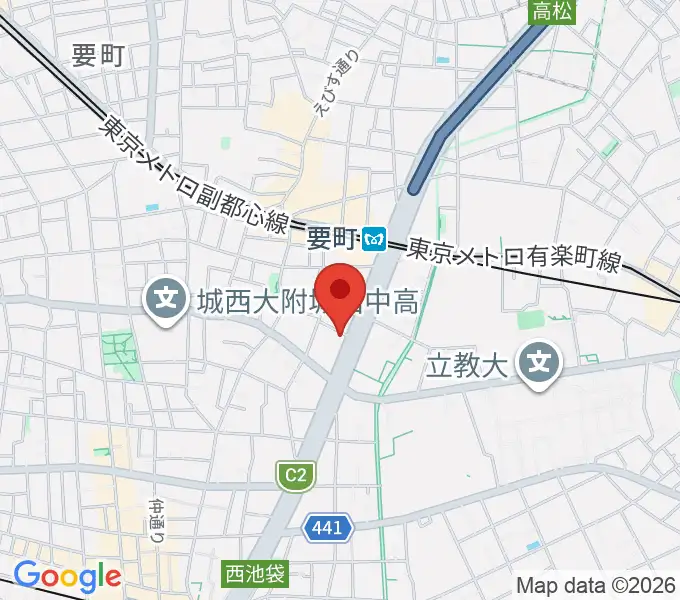 現代ギター社 GG学院の地図
