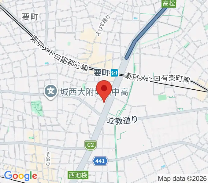現代ギター社 GG学院の地図
